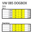 VW 085 086c Dogbox Kit